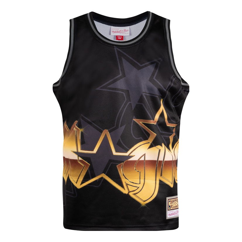 Tanktop Mitchell & Ness NBA Orlando Magic Big Face 4.0 Fashion Tank Sort | TMTK1258-OMAYYPPPBLCK