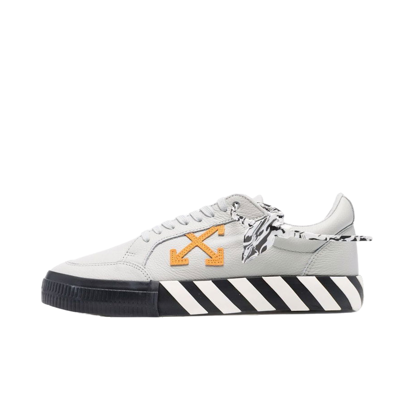 Sneakers og sko Off-White Vulc Low Leather Light Grey Yellow Grå | OMIA085F21LEA0060920