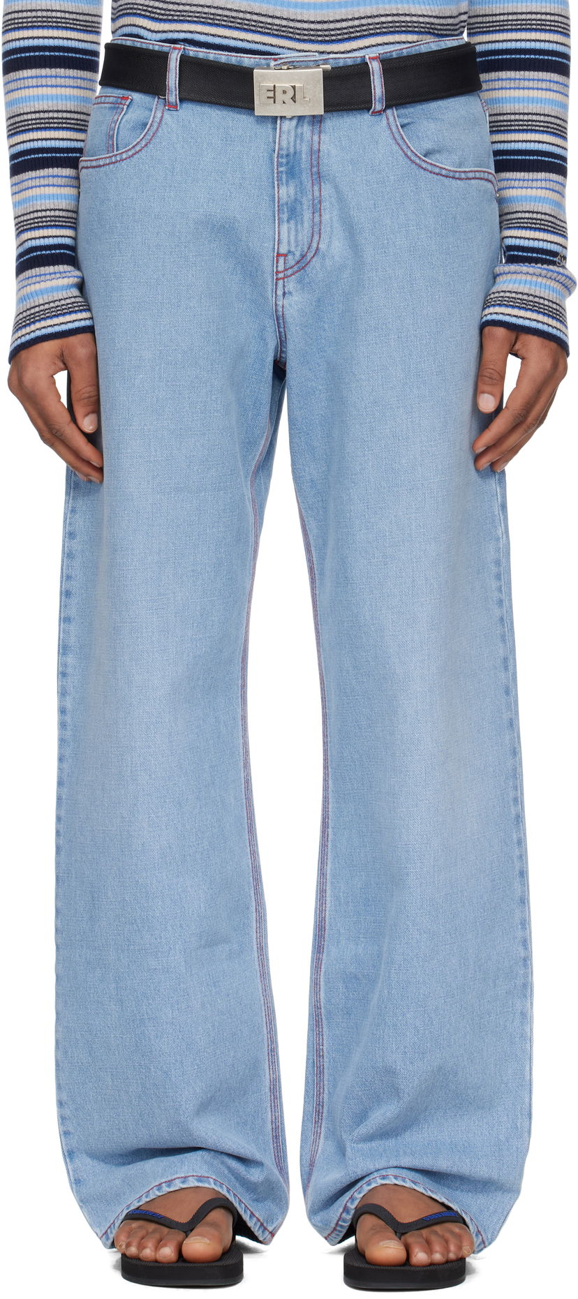 Jeans ERL ERL Straight Venice Jeans Blå | ERL10P012