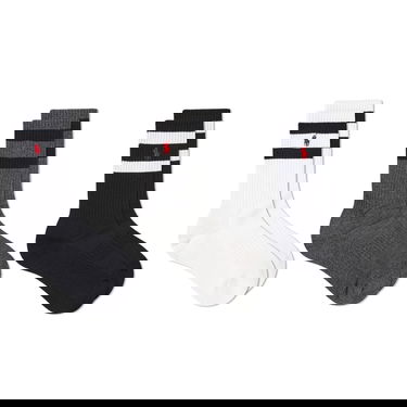 Sokker Polo by Ralph Lauren Classic Stripe Sport Sock - 3 Pack Flerfarvet | 449823360002, 0