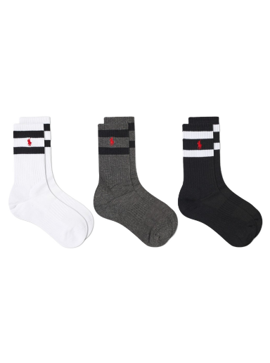 Sokker Polo by Ralph Lauren Classic Stripe Sport Sock - 3 Pack Flerfarvet | 449823360002