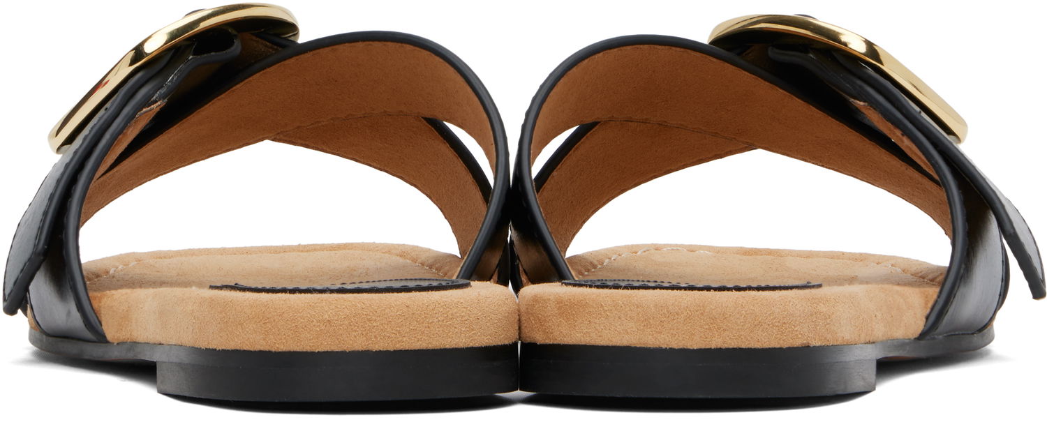Tilbehør Stella McCartney Stella McCartney Gaia Brushed Alter Mat Sandals Sort | 810572W0U70, 1