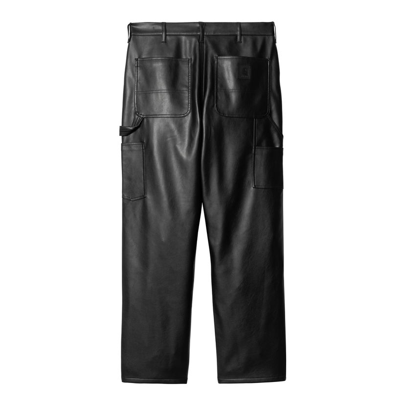 Cargo bukser Carhartt WIP Single Knee Leather Pants Sort | I034446_6