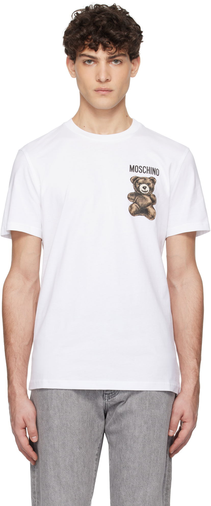 T-shirt Moschino Moschino Little Teddy Bear T-Shirt Hvid | 251ZZV071102411001