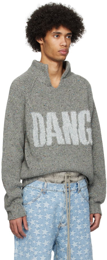 Sweater ERL ERL 'Dangerous' Knit Sweater Grå | ERL08N359, 1