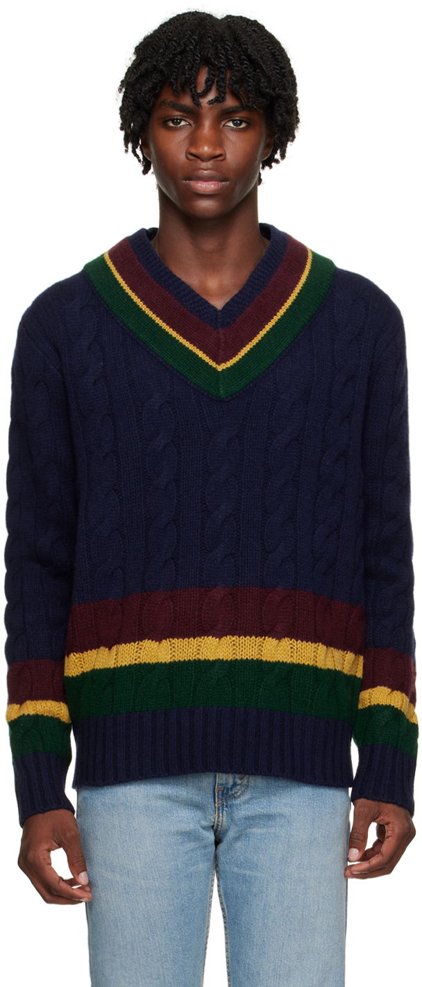 Sweater Polo by Ralph Lauren Polo Ralph Lauren Stripe Sweater Mørkeblå | 710917169001, 0