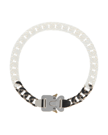 Halskæde 1017 ALYX 9SM Ceramic Buckle Chain Necklace Hvid | AAUJW0120OT01 WTH0001, 3
