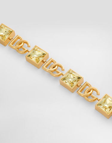 Armbånd Dolce & Gabbana Gold Bracelet With Logo And Rhinestones Gul | WBR2H1W1111ZOO00, 1