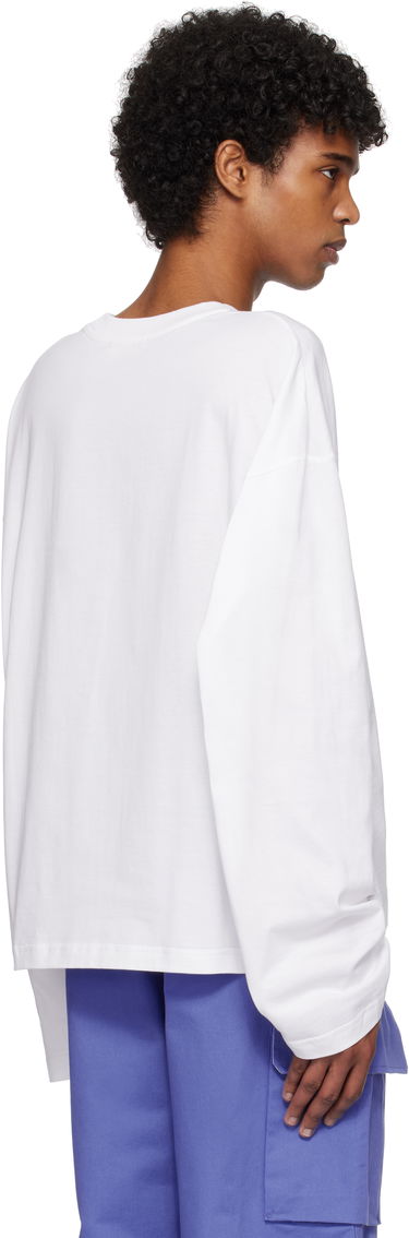 T-shirt Marni Marni Logo Patch Long Sleeve T-Shirt Hvid | HUMU0325X1 UTC446, 2