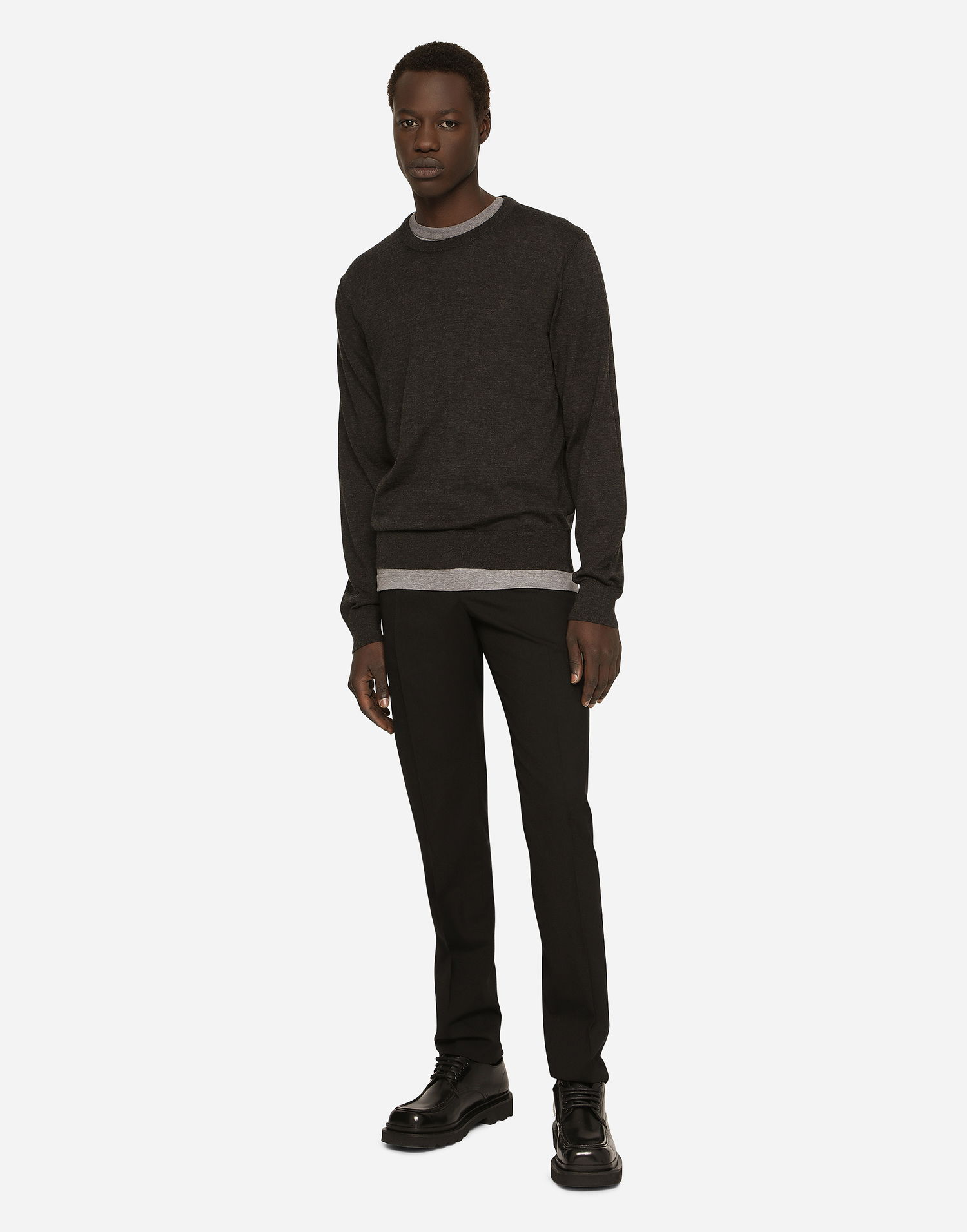 Sweater Dolce & Gabbana Dolce & Gabbana Cashmere Crewneck Sweater Brun | GX412TJAWLAN1254, 1