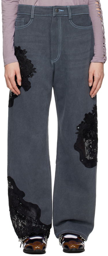 Jeans Collina Strada Collina Strada Mikaela Lace Appliqué Jeans Grå | XX6022, 0
