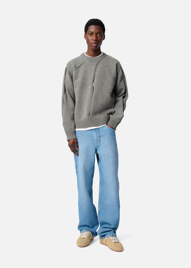 Sweater AXEL ARIGATO Paneled Knit Sweater Grå | A3401001, 4