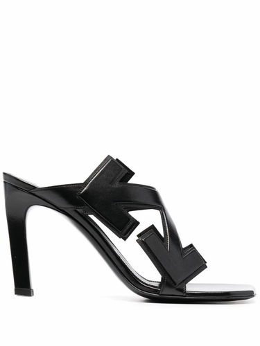 Sneakers og sko Off-White Off-White Arrow Leather Heeled Sandals Sort | OWIH010S21LEA0011000, 0