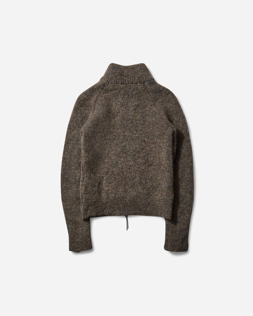 Sweater ROA Tasna Mohair Zip Up Sweater Brun | RBWW062YA23 BEG0025