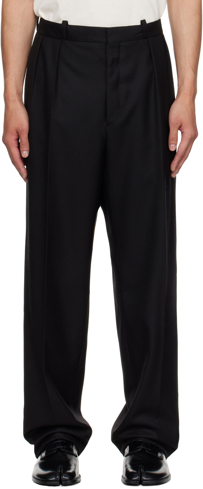 Bukser Maison Margiela Maison Margiela Virgin Wool Trousers Sort | S50KA0687 M35504