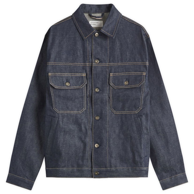 Jakke Universal Works Universal Works Trucker Denim Jacket, Size Medium Blå | 109-IND