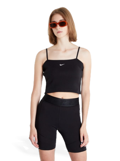 Tanktop Nike Ribbed Cropp Top W Sort | DM6737-010