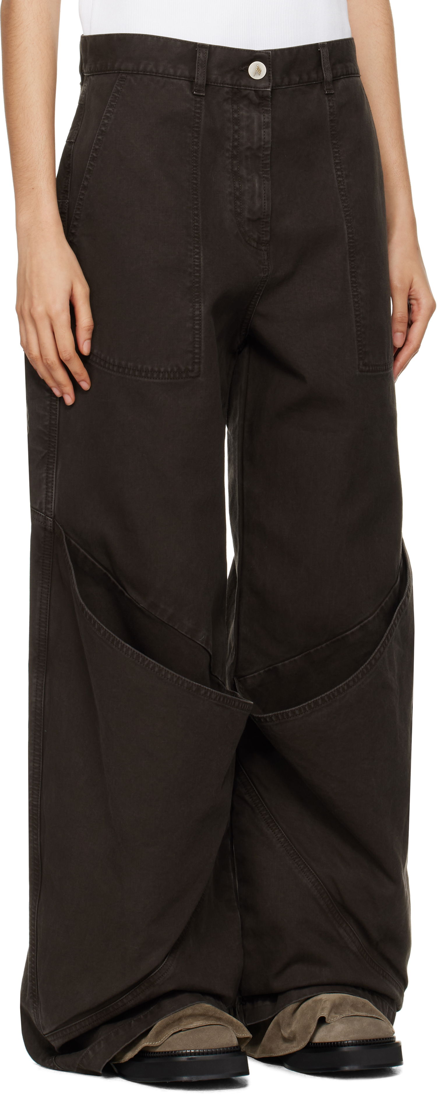 Cargo bukser The Attico The Attico Long Cargo Pants Brun | 250WCP00198 DDC093AA, 1