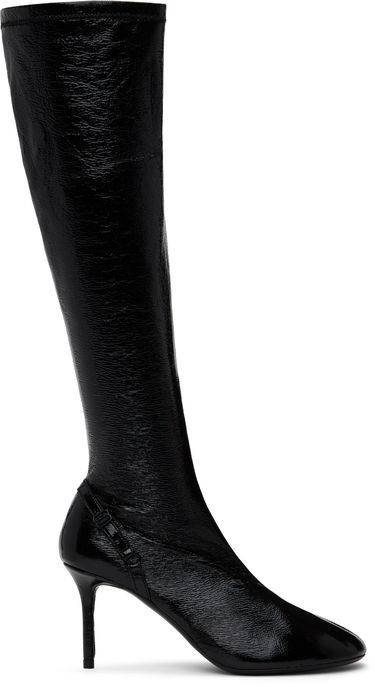 Sneakers og sko Courrèges Oblique Vinyl Tall Boots Sort | 424SBT043VY0009, 0