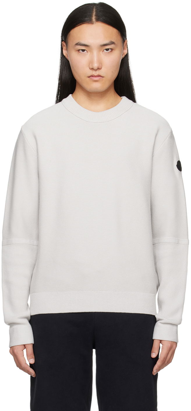 Sweater Moncler Patch Sweater Grå | J10919C00001M1509, 0