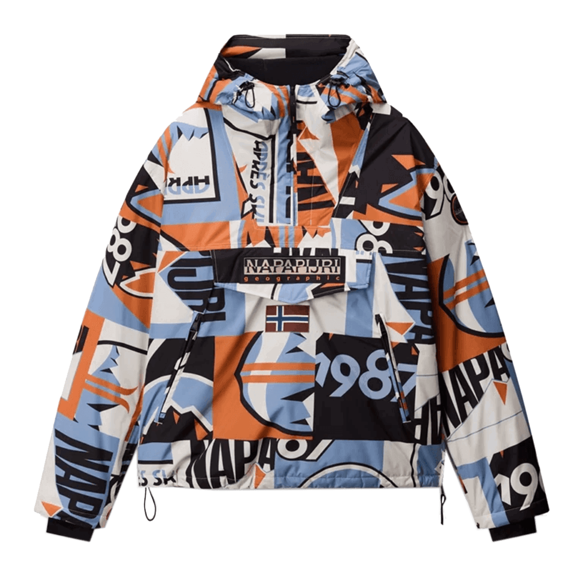Jakke Napapijri RF NEXT AOP Graphic Anorak Flerfarvet | NP0A88T8F0S1, 0