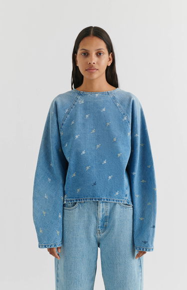 Sweatshirt AXEL ARIGATO Daisy Script A Sweatshirt Blå | A2162001, 8