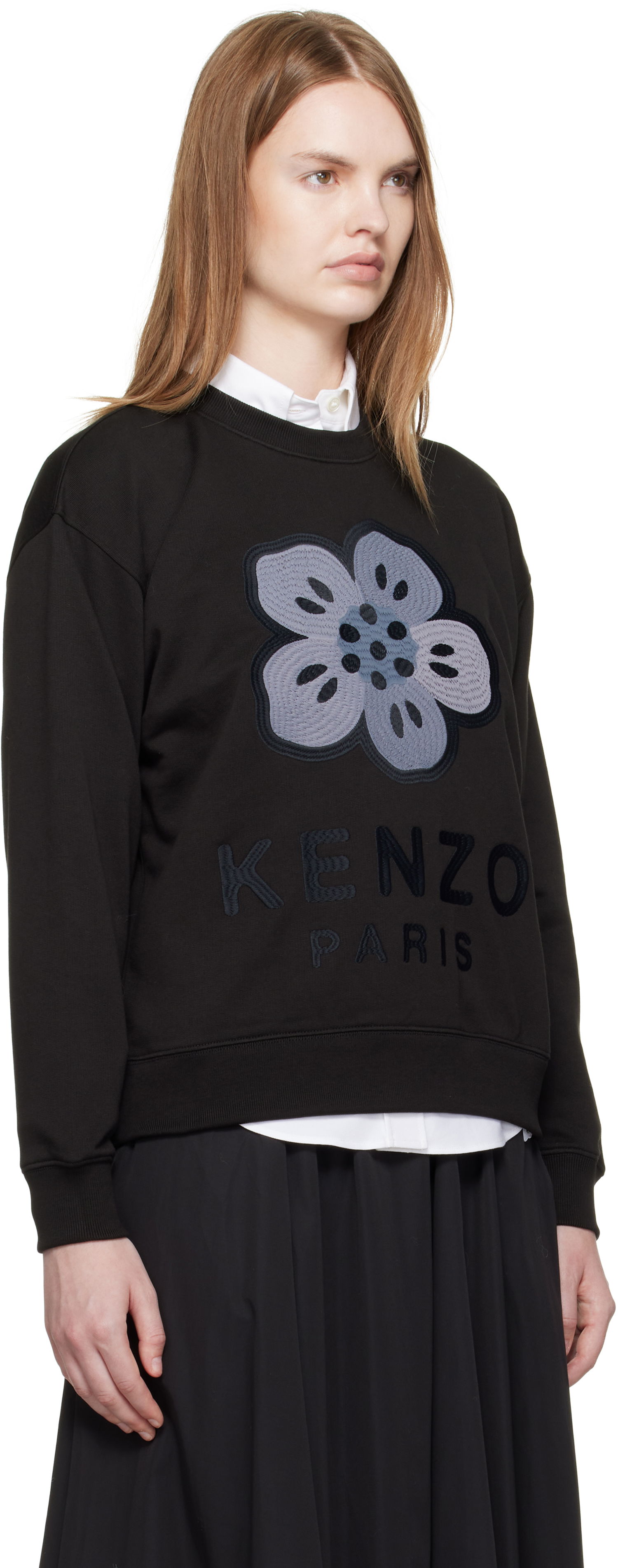 Sweatshirt KENZO Kenzo Paris 'Boke Flower' Embroidered Sweatshirt Sort | FF62SW2554MF, 1