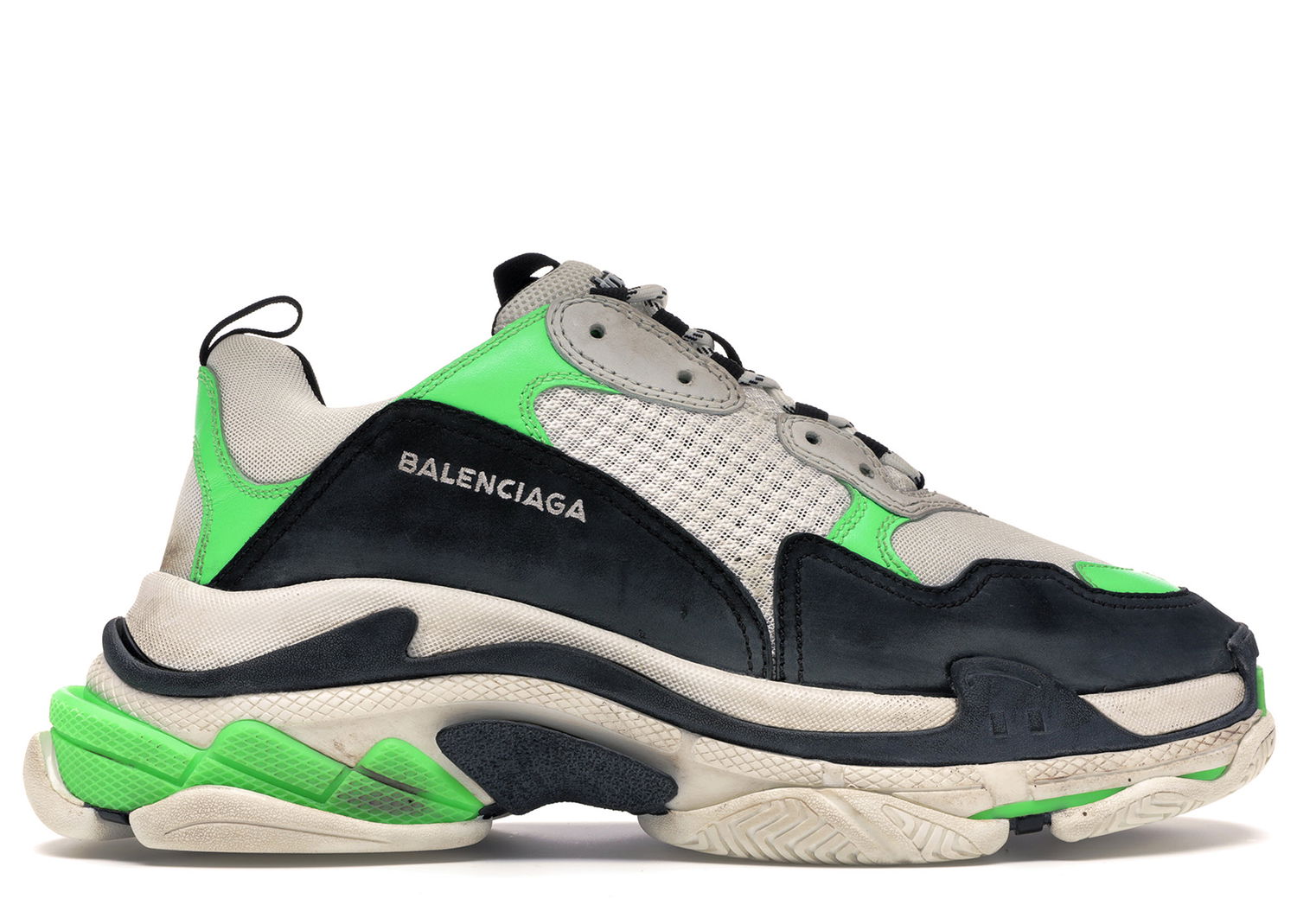 Sneakers og sko Balenciaga Triple S Mr. Porter Neon Green 2018 Grøn | 516590 W09O6 9063, 0