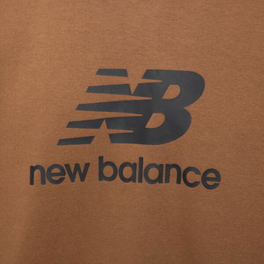 Sweatshirt New Balance Essentials Stacked Logo Brun | MT31538DHE, 1