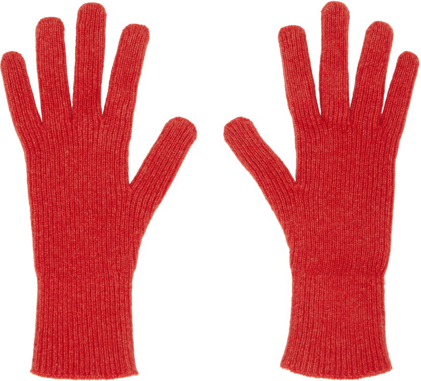 Handsker Baserange Baserange Ribbed Knit Gloves Rød | ACRG-RC-AU25