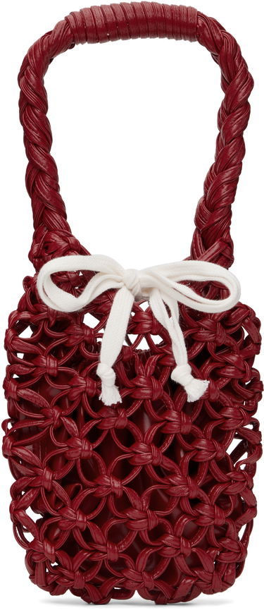 Håndtaske Comme des Garçons Comme des Garçons Braided Knotted Synthetic Leather Tote Rød | RO-K203-051-2, 0
