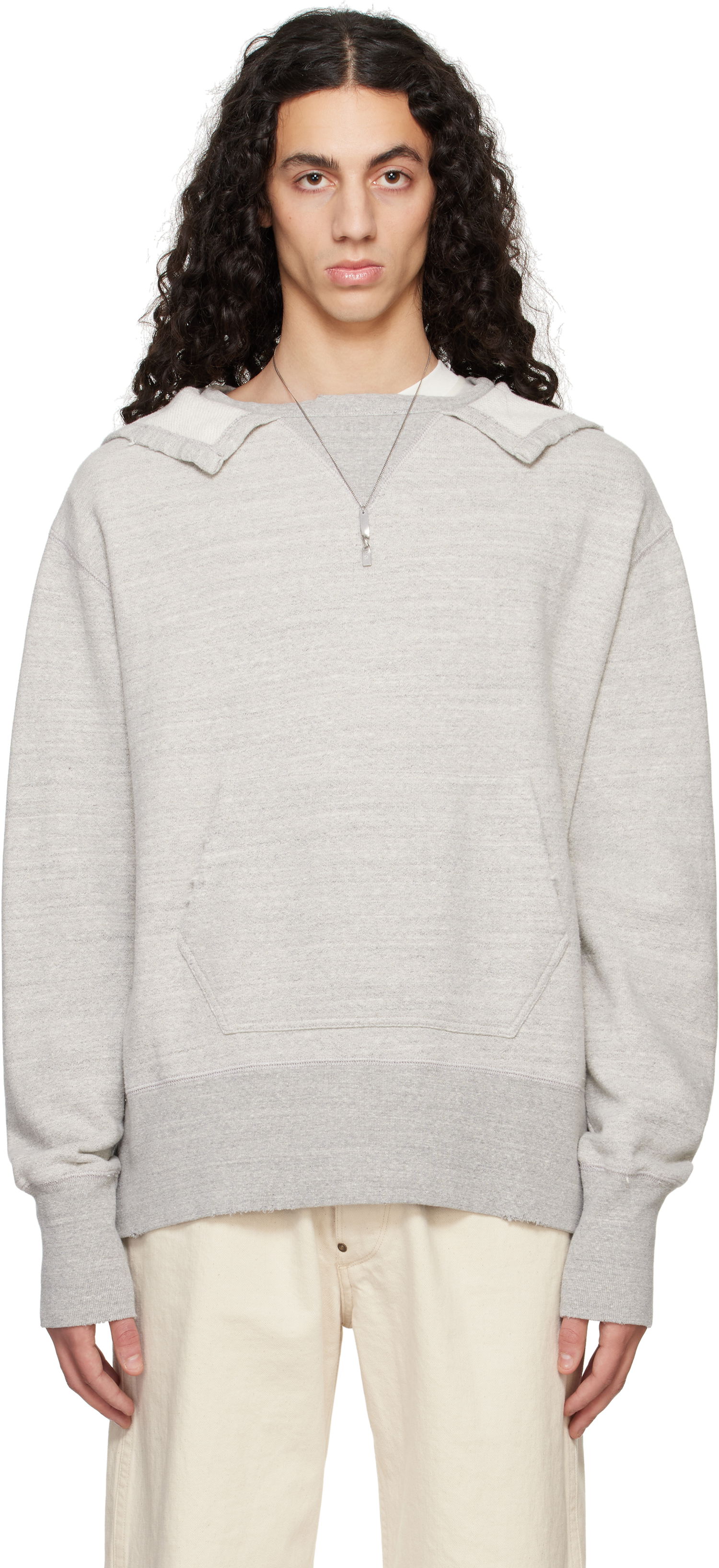 Sweatshirt Maison Margiela Maison Margiela Stamp Logo Hoodie Grå | S50GU0231 M25015, 0