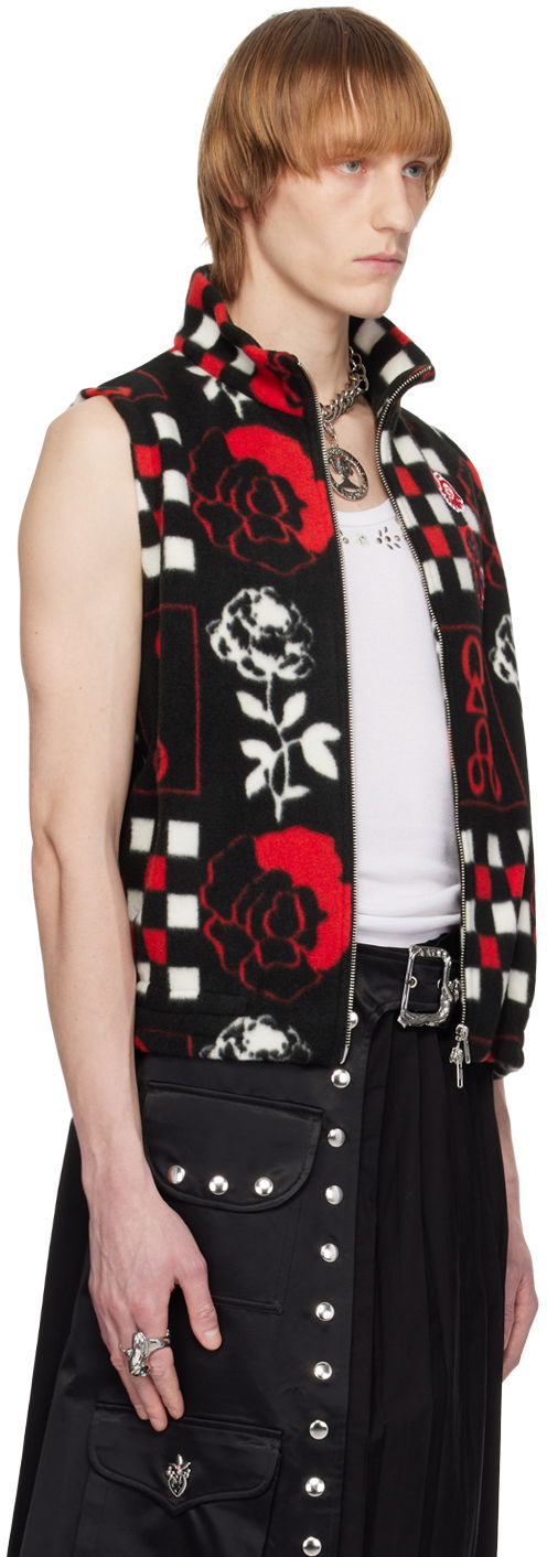 Vest Chopova Lowena Print Fleece Vest Sort | 4042M, 1