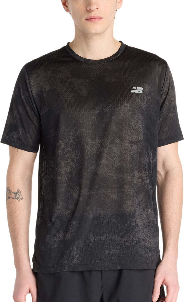 T-shirt New Balance Athletics Printed Short-Sleeve T-Shirt Sort | mt53201-cas