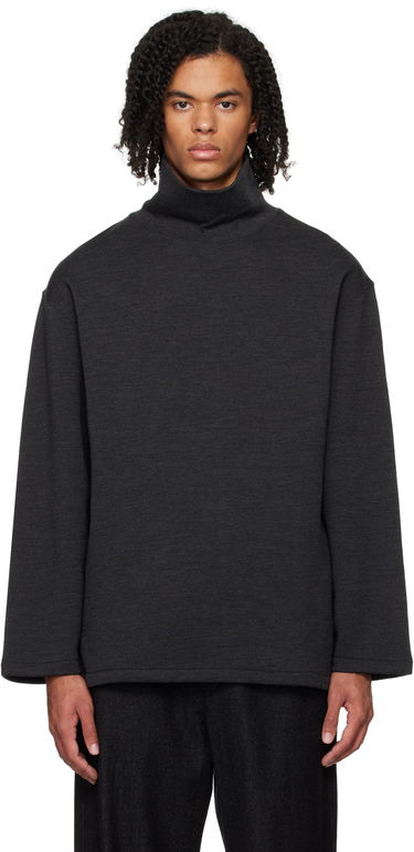 Sweater LEMAIRE Lemaire Mock Neck Sweatshirt Sort | TO1287 LJ1020, 0