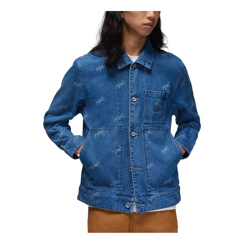 Jakke Jordan Flight Heritage Denim Jacket Blå | FN4650-436