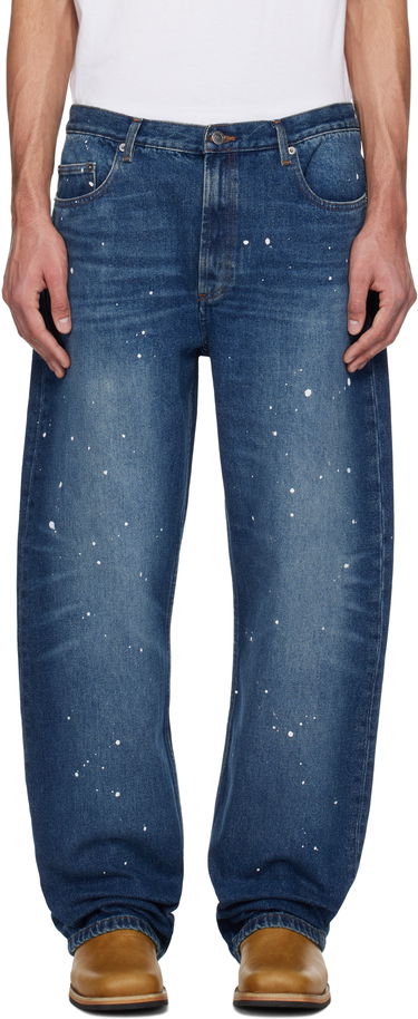 Jeans A.P.C. A.P.C. Relaxed Fit Paint Splatter Jeans Blå | COHGL-H09199, 0