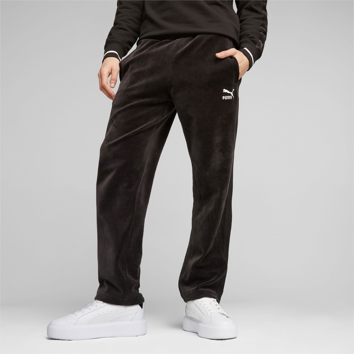 Bukser og jeans Puma T7 Velourshose Sort | 621306_01, 1