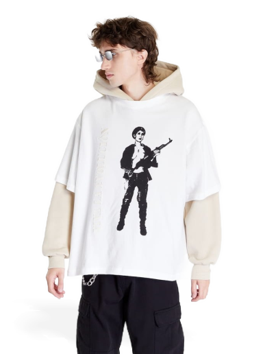 Sweatshirt Pleasures Psychic x TV Viva Hoodie Hvid | P22W021 KHAKI