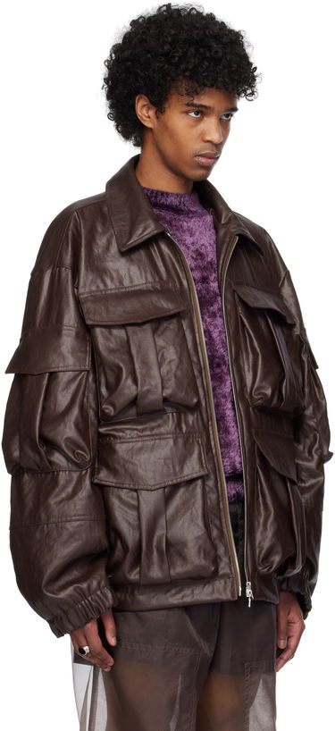 Jakke Dries Van Noten Dries Van Noten Coated Serge Jacket Brun | 251-020526-1502, 1