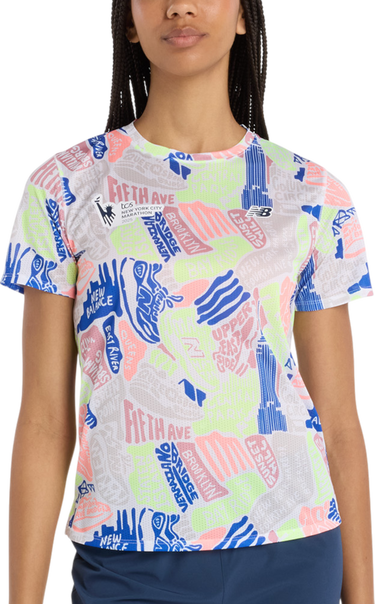 T-shirt New Balance NYC Marathon Printed T-Shirt Flerfarvet | wt53254m-mlt, 0