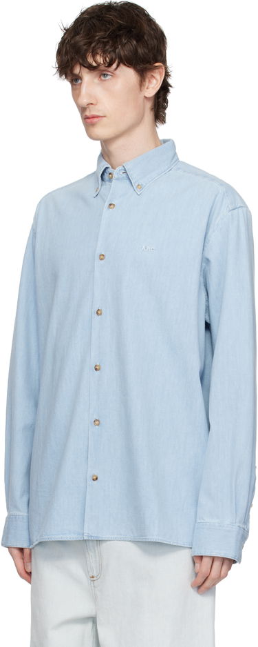 Skjorte A.P.C. A.P.C. Mathias Denim Shirt Blå | COGXX-H12586, 3