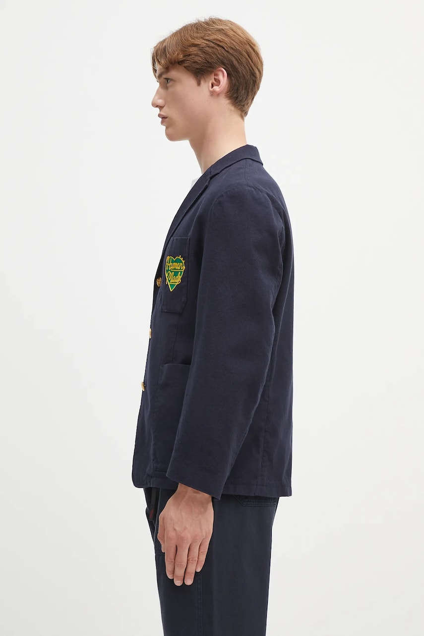 Jakke Human Made Human Made Wool Blend Blazer Mørkeblå | HM29JK022, 1
