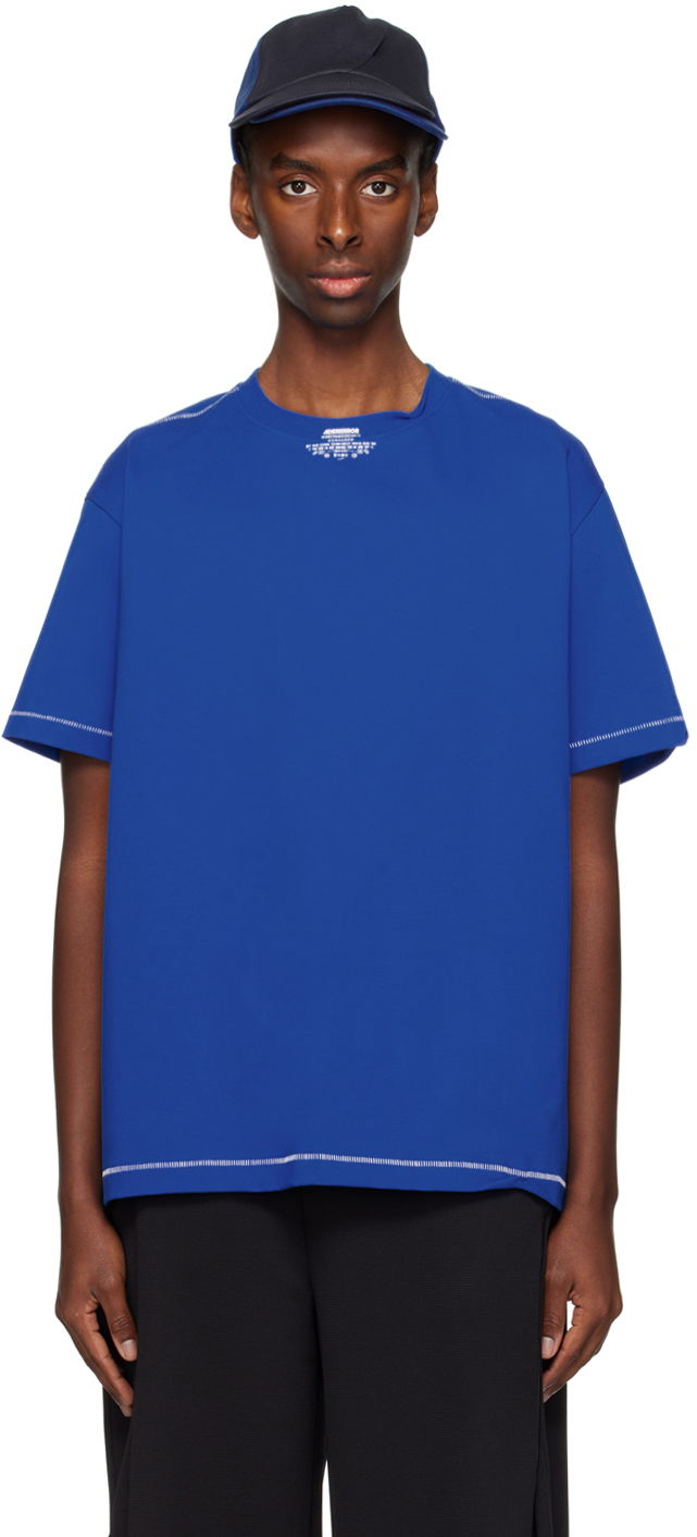 T-shirt ADER ERROR Printed T-Shirt Blå | BN01SSTS0103BL