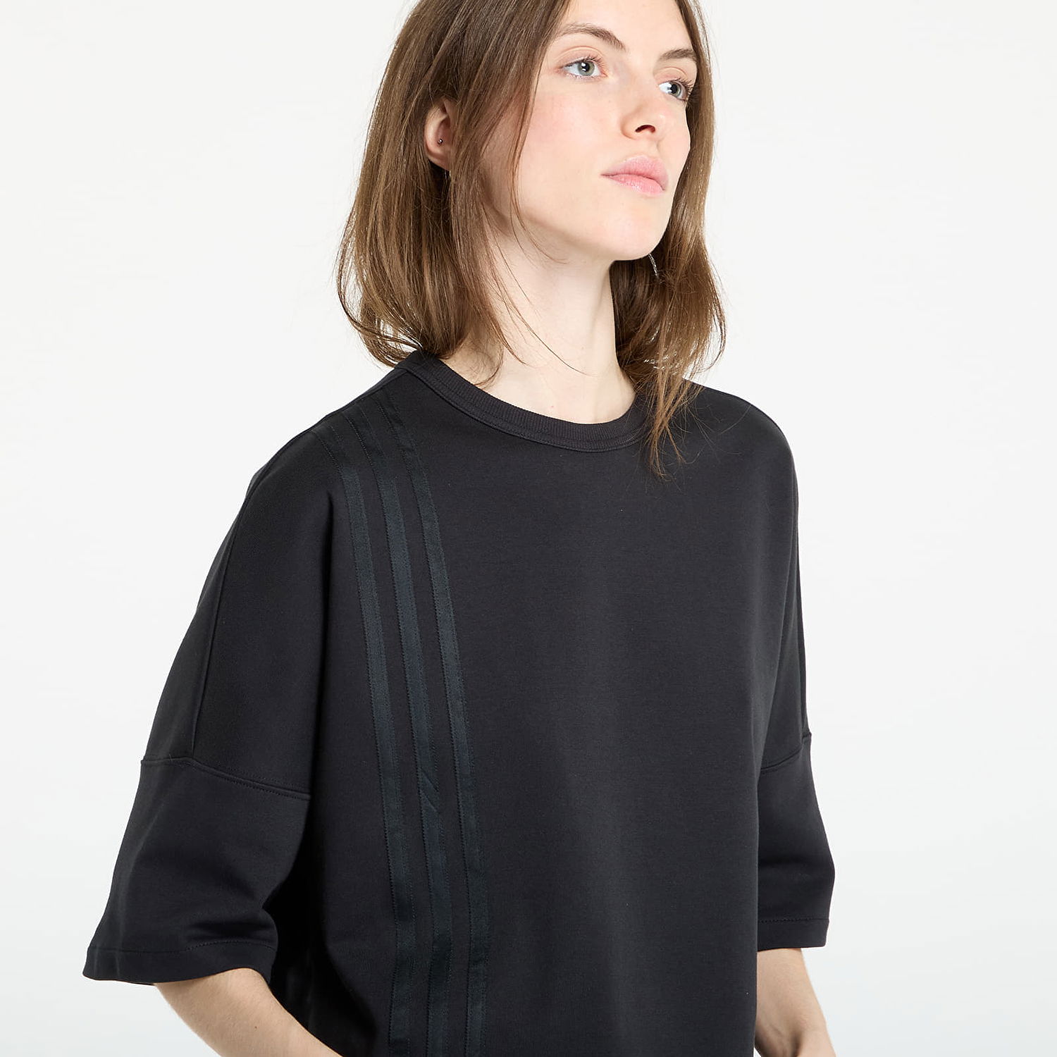T-shirt adidas Performance Off Placed 3-Stripes Cropped T-Shirt Sort | JX2707, 1
