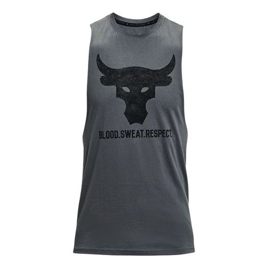 Tanktop Under Armour Project Rock Brahma Bull Graphic Tank Grå | 1361721-012