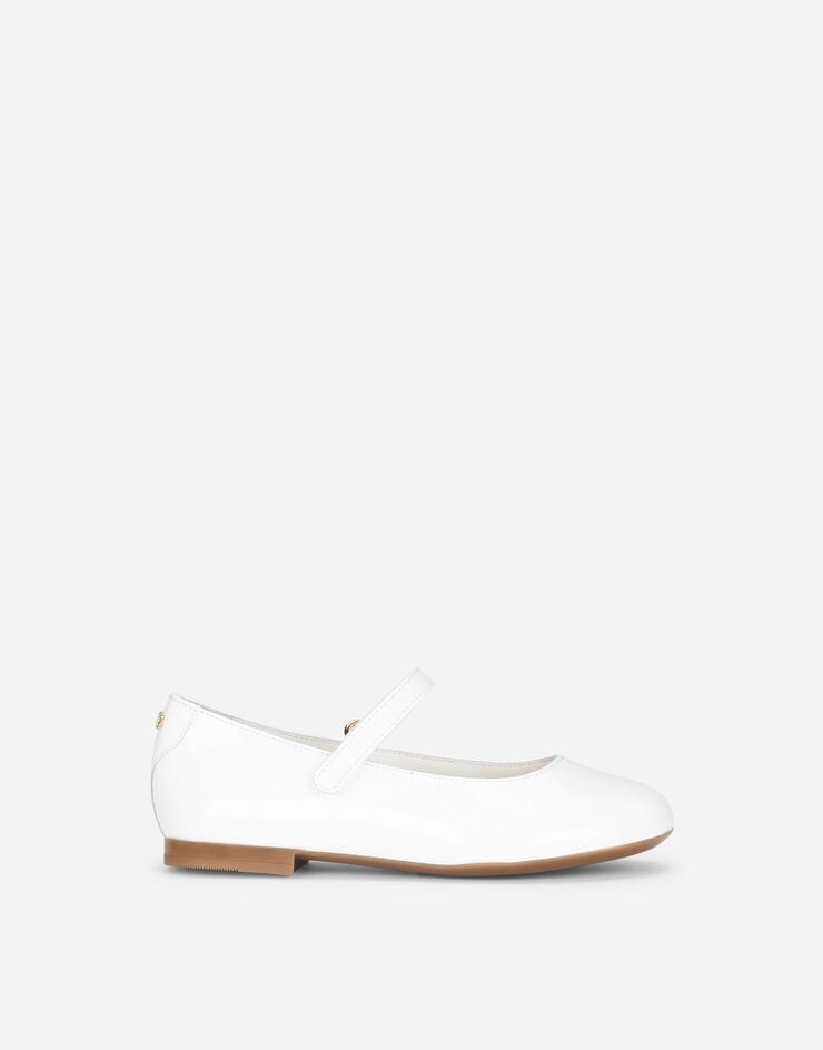 Sneakers og sko Dolce & Gabbana Patent Leather Ballet Flats (24-38) 35 Hvid | D10699A132887682, 0