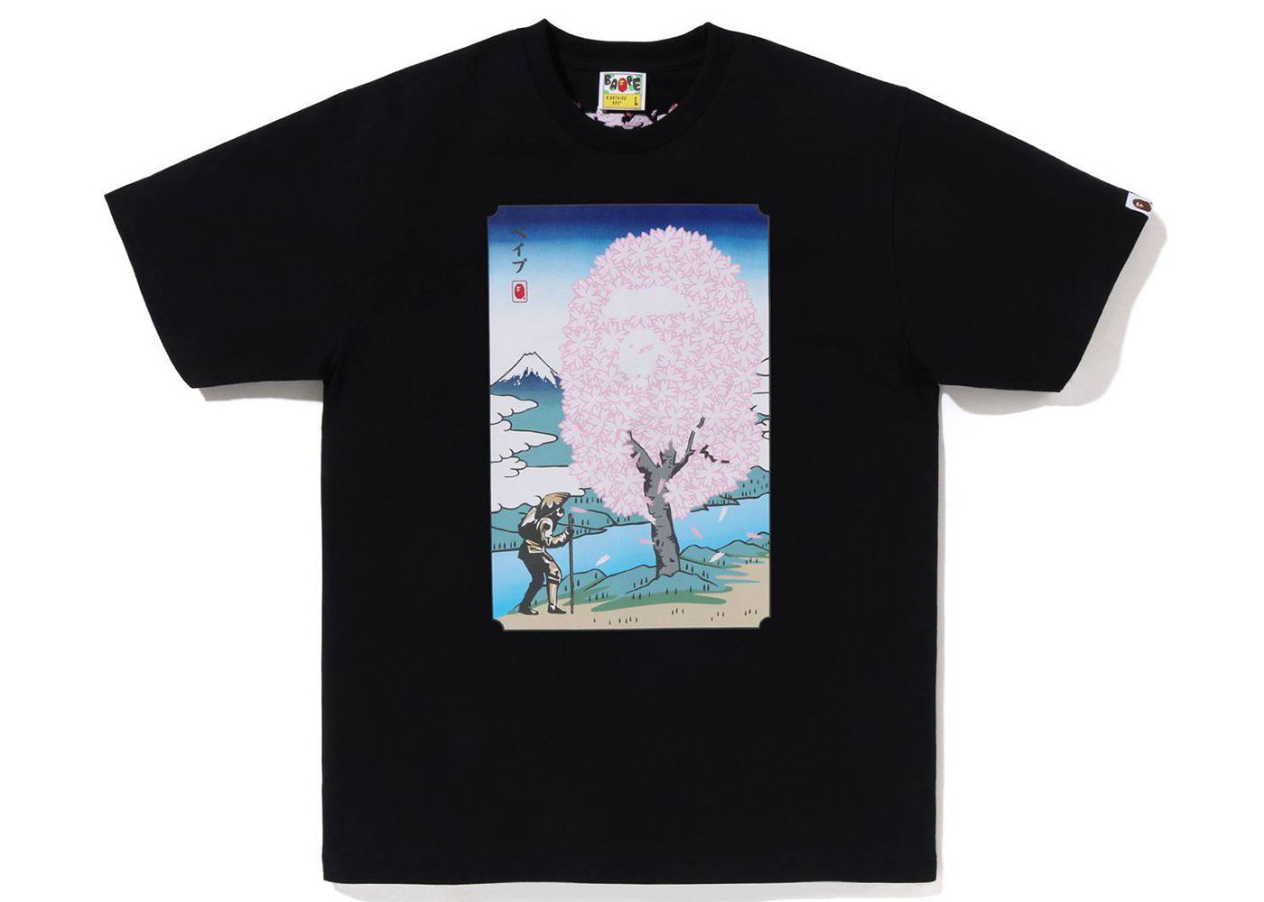 T-shirt BAPE Sakura Tee Sort | 1J20-110-010, 0