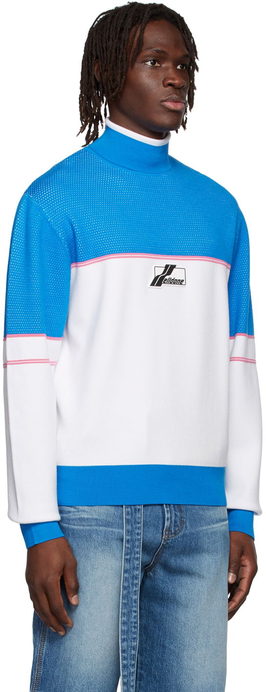 Sweater We11done We11done Mock Neck Sweater Blå | WD-KT1-22-617-U-BL, 1