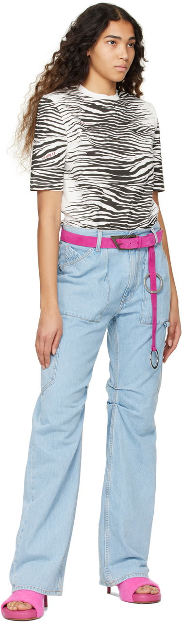 Bælter The Attico Attico Suede Belt Lyserød | 231WKE10 L007, 2